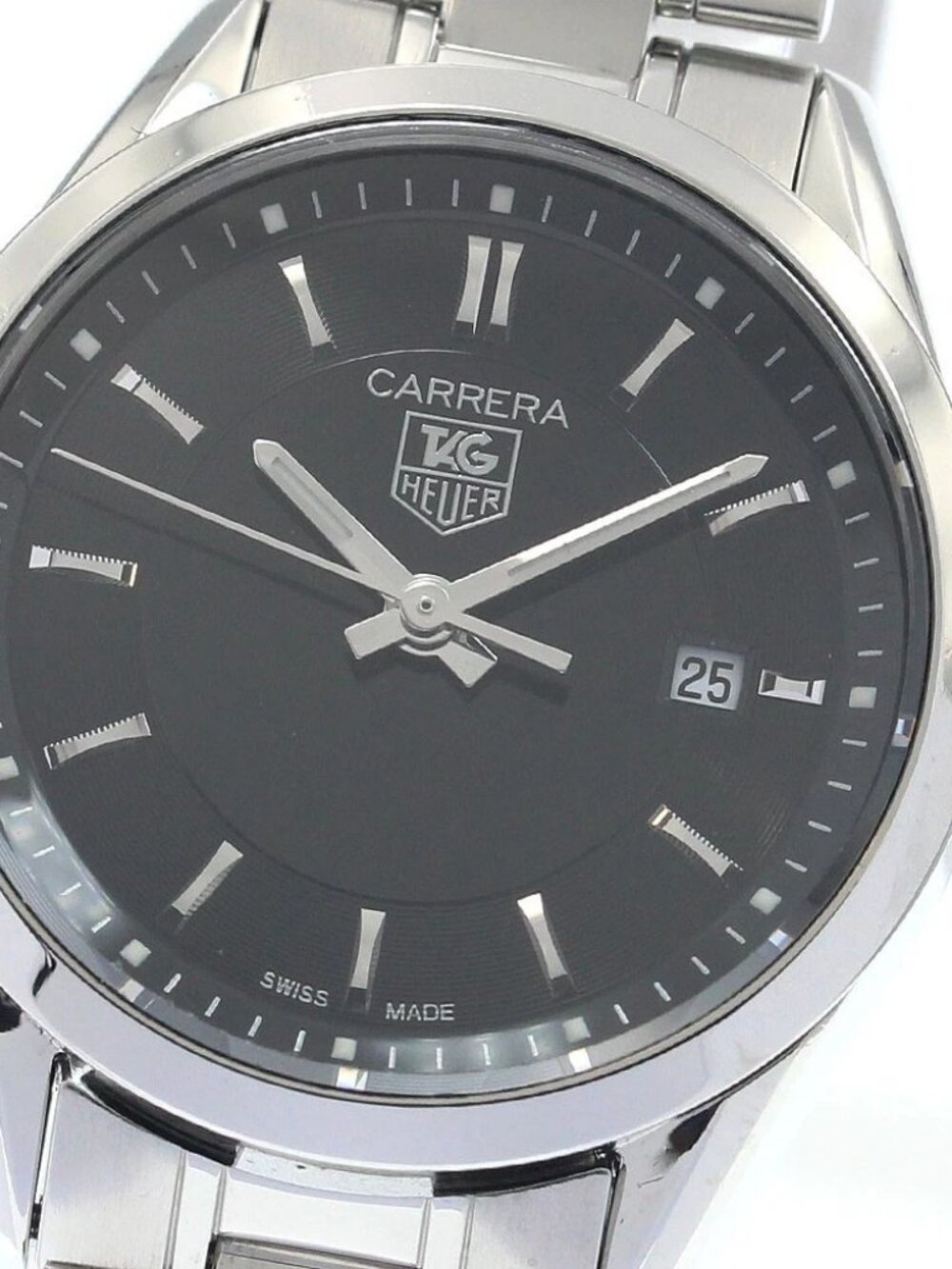 TAG HEUER Carrera WV1414 Date Black Dial Quartz Ladies Watch_940009